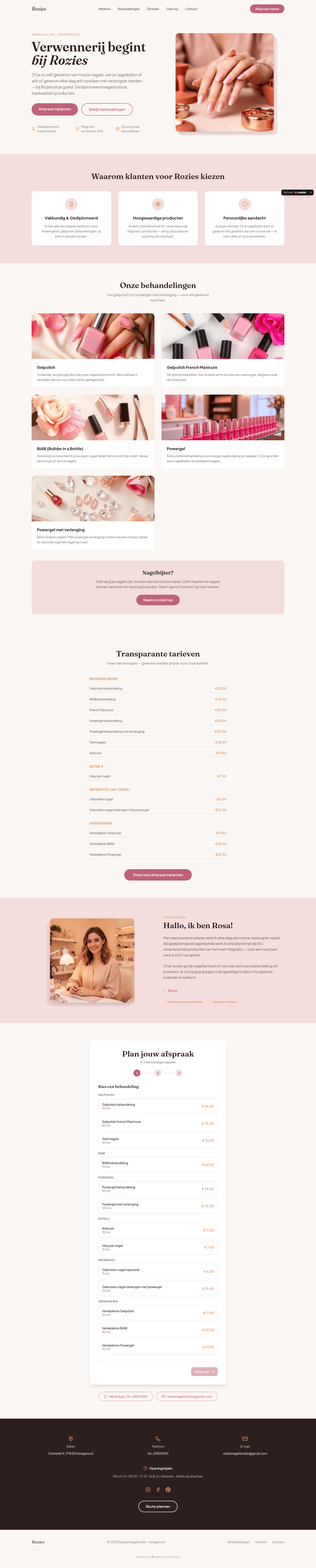 Rozies Nagelsalon – volledige pagina