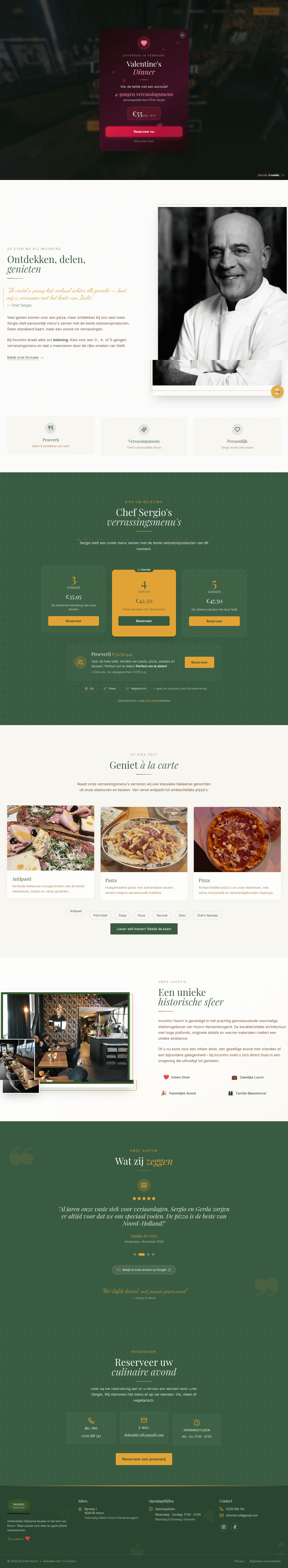 Incontro — Italiaanse Keuken – volledige pagina