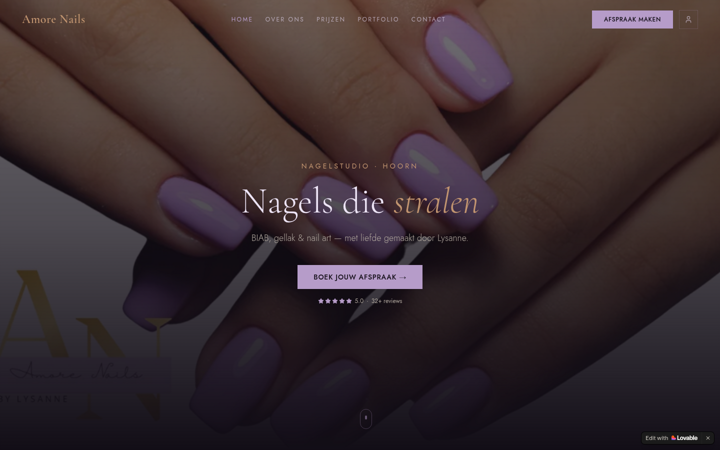 Amore Nails Glamour – desktop hero