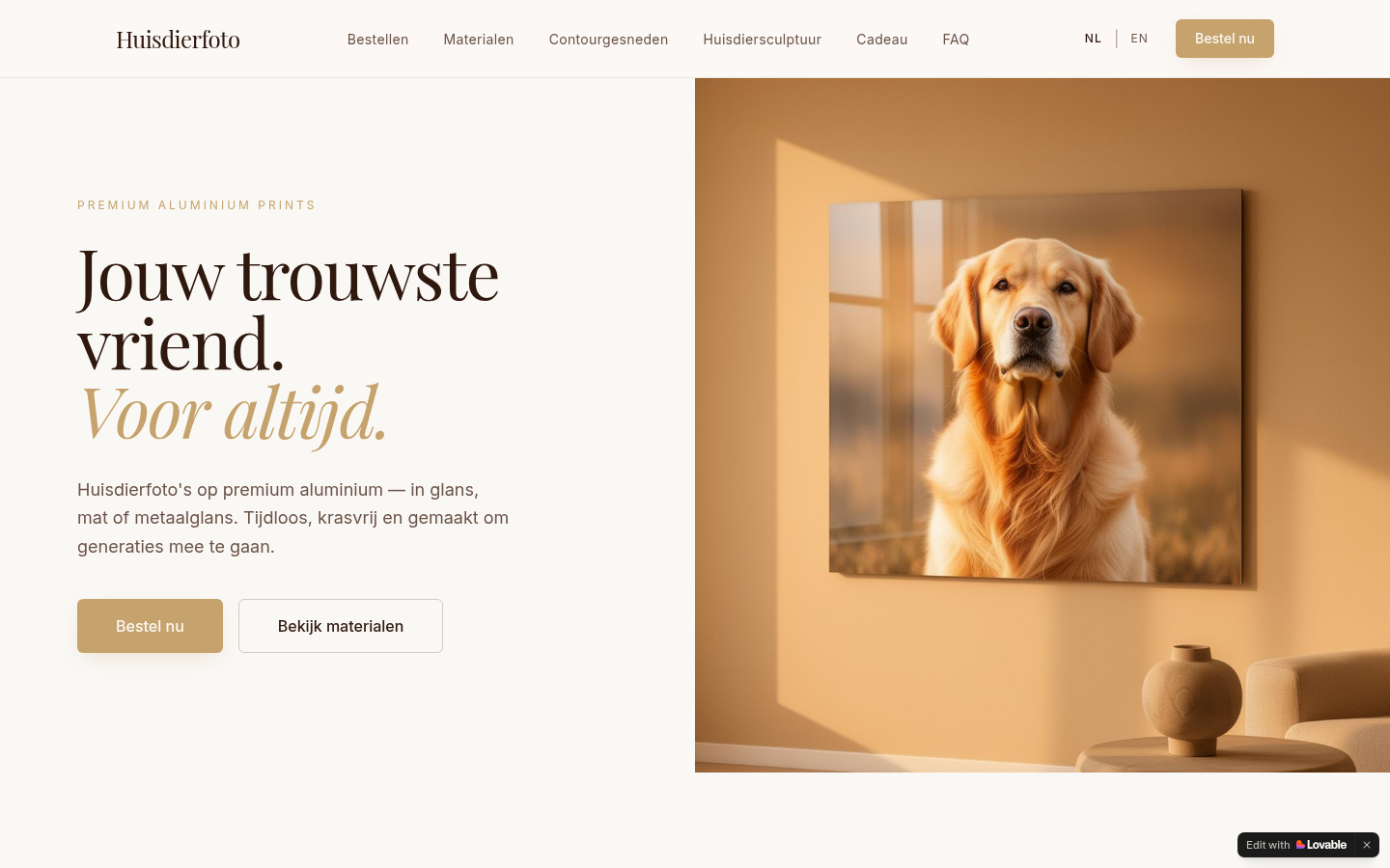 Huisdierfoto: A Lifetime Print – desktop hero