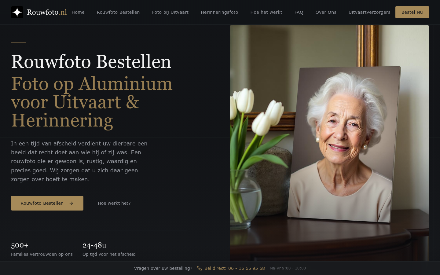 Rouwfoto.nl — Bespoke Memories – desktop hero