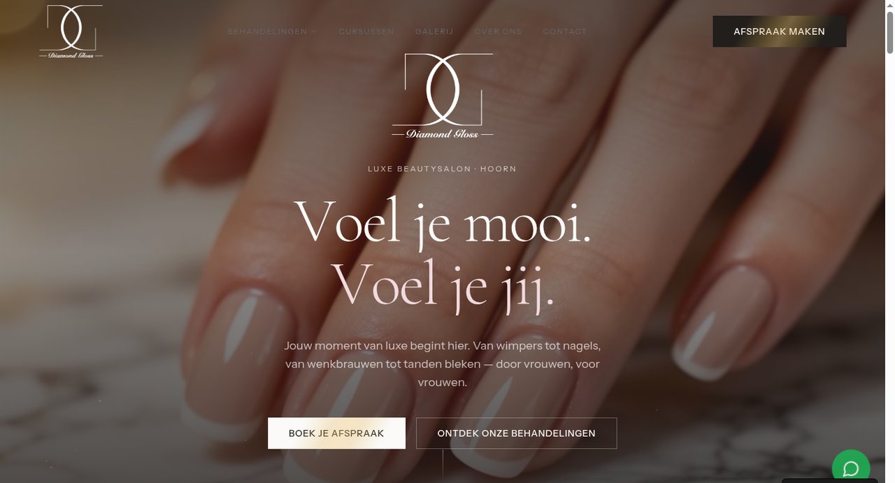 Screenshot van Diamond Gloss Beautysalon