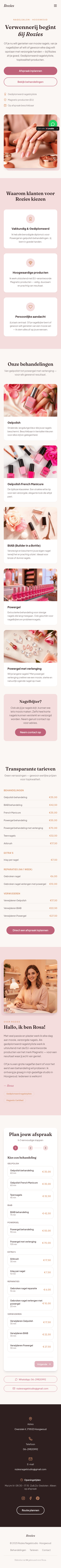 Rozies Nagelsalon – echte mobiele preview