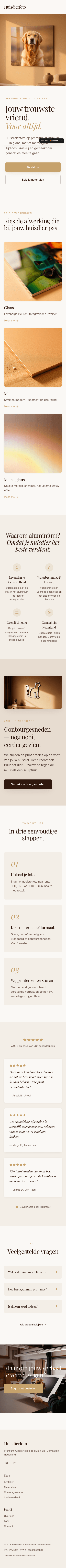 Huisdierfoto: A Lifetime Print – echte mobiele preview