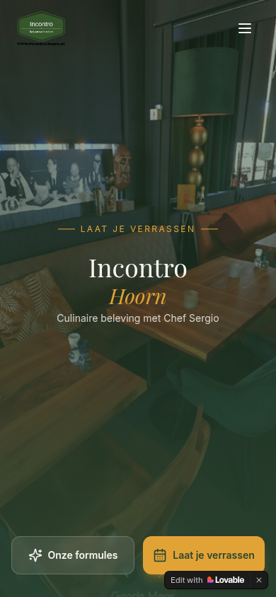 Incontro — Italiaanse Keuken – echte mobiele preview